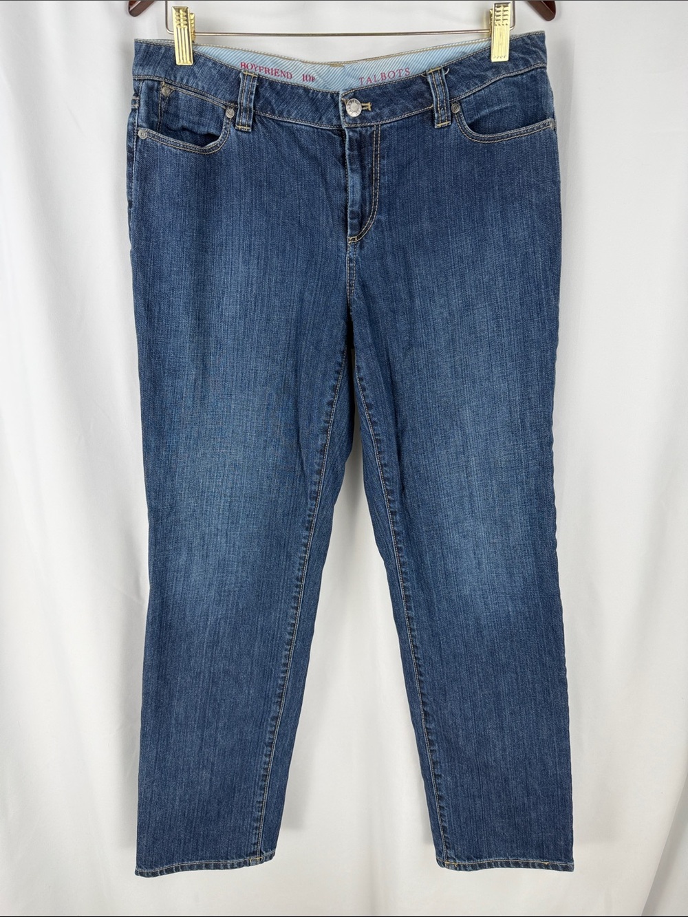 Talbots Women's Boyfriend Jeans in Classic Blue Denim